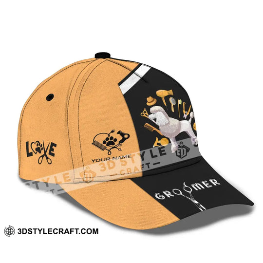 Unisex Cap,  Custom Name Shirt - Gift For Groomer, Custom Groomer Name Cap style option 3