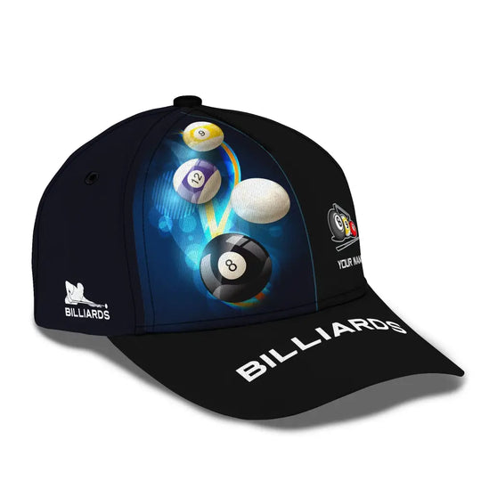Unisex Cap, Personalized Billiards Classic Cap, Billiards Hat, Gift for Billiards Lovers style option 3