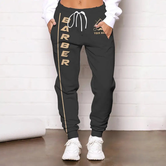 Unisex Clothing, Barber Jogger, Barber Sportwear, Jogger Pant For Men and Women style option 2