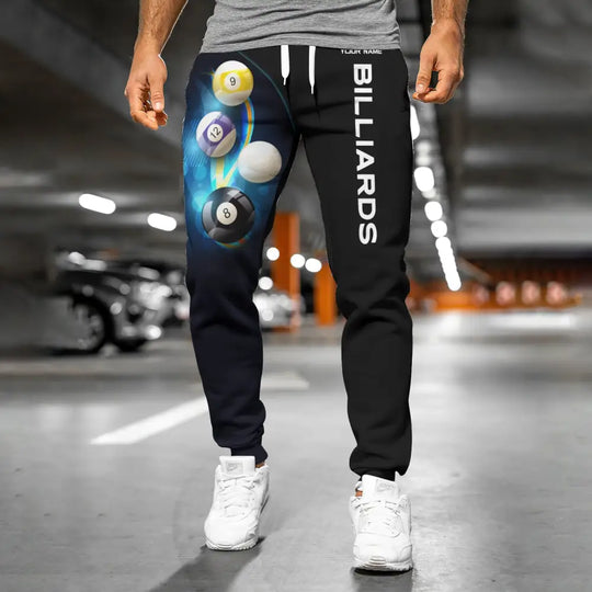 Unisex Clothing, Custom Billiards Jogger, Billiards Jogger Pants, Gift for Billiards Lovers style option 2