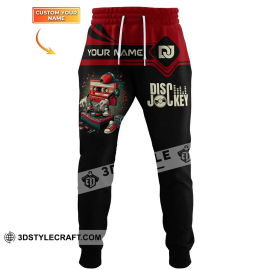 Unisex Clothing, Custom Disc Jockey Jogger, Disc Jockey Jogger Pants, Gift for DJ style option 1