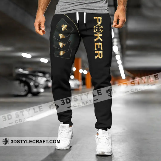 Unisex Clothing, Custom Name Poker Jogger Pants, Poker Pants, Casino Poker style option 2