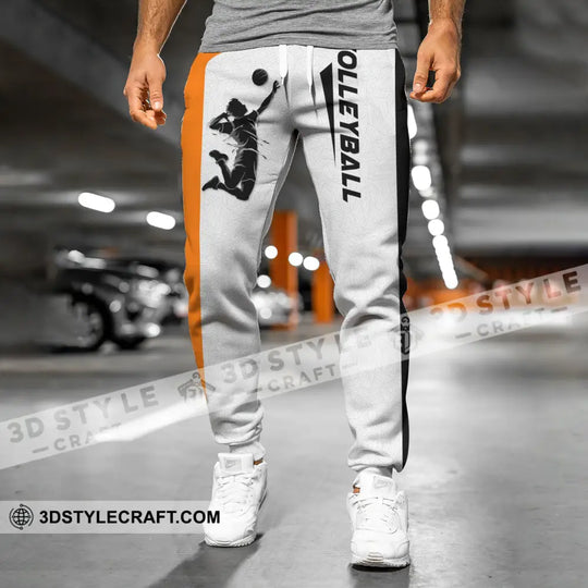 Unisex Clothing, Custom Volleyball Jogger, Volleyball Jogger Pants, Gift for Volleyball Lovers style option 1