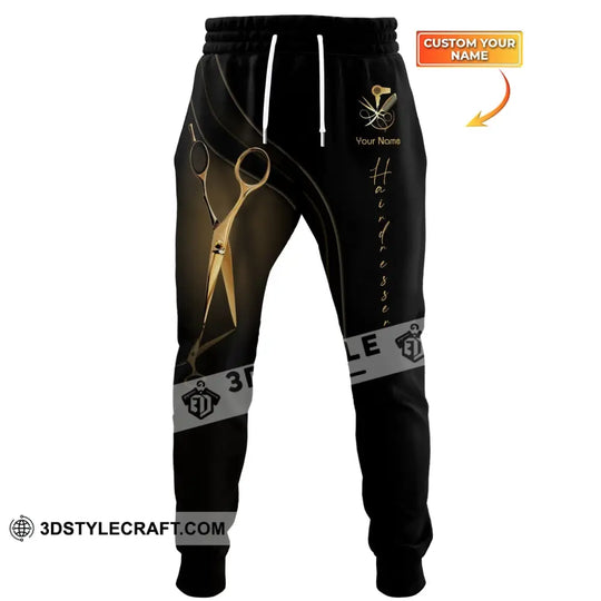 Unisex Clothing, Hairdresser Jogger, Hairdresser Jogger Pants, Jogger Pants for Hairstylists style option 1