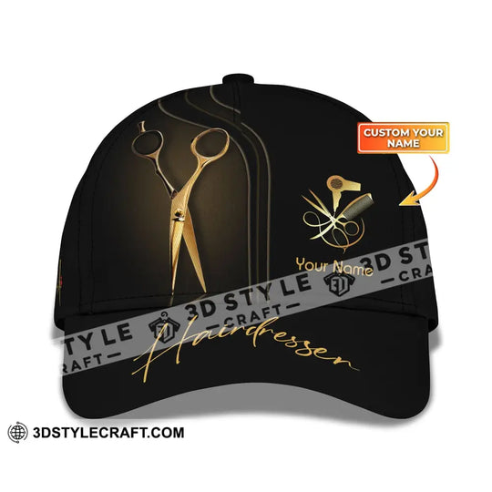 Unisex Hairdresser Cap, Custom Name Hairdresser Classic Cap, Hairstylist Hat style option 1