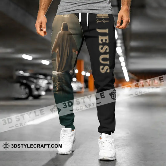 Unisex Pants, Custom Name Jesus Jogger Pants, Gift for Christian style option 2