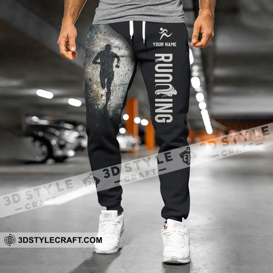Unisex Pants - Custom Text Pants, Marathon Running Lover Sport Pants style option 2