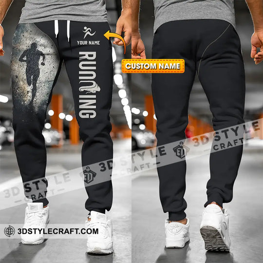 Unisex Pants - Custom Text Pants, Marathon Running Lover Sport Pants style option 1