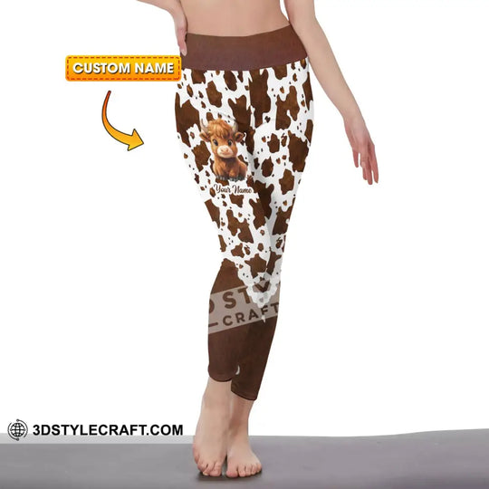 Unisex Pants - Custom Text Pants, Scotland Highland Cow style option 1
