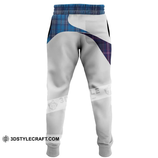 Unisex Pants - Custom Text Pants, Scotland Highland Cow With Bagpipes Pants style option 2