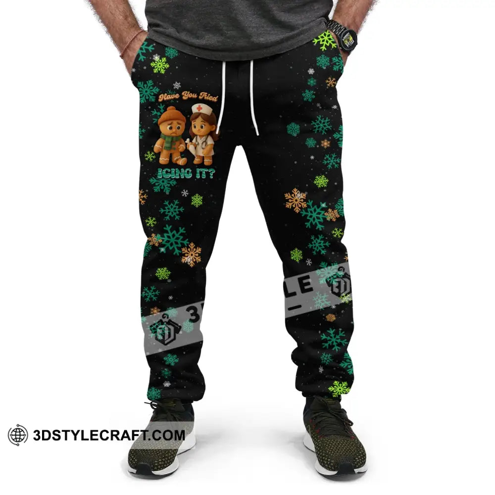 Unisex Pants - Have You Tried Icing It Gingerbread Christmas Design Sport Pants Pants