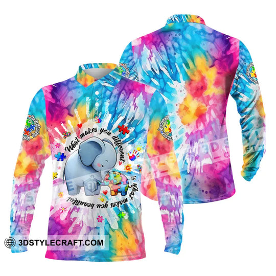 Unisex Shirt - Autism What Make You Different 3D Shirt style option 4