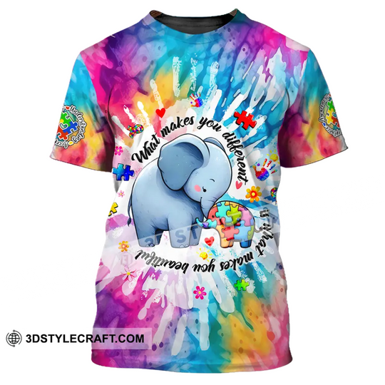 Unisex Shirt - Autism What Make You Different 3D Shirt style option 1