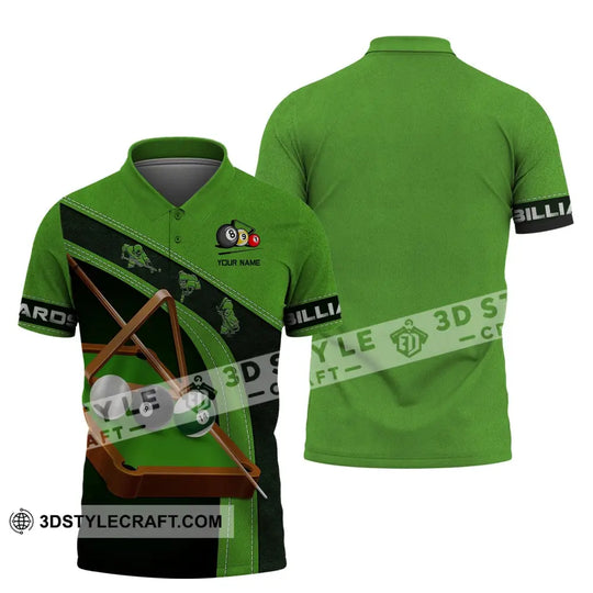 Unisex Shirt, Billiards Green T-Shirt, Billiards Table, Billiards Polo, Billiards Shirt, Shirt For Billiards Lovers style option 3