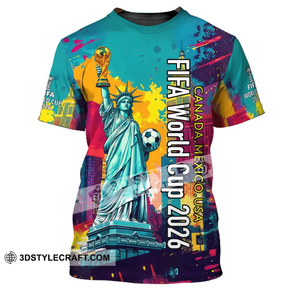 Unisex Shirt - Canada - Mexico - USA Fifa World Cup 2026 3D Shirt T-shirt