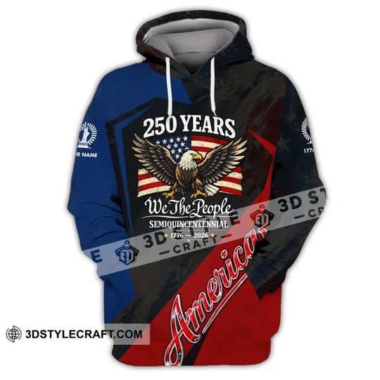 Unisex Shirt - Custom 250 Years America 3D Shirt style option 2
