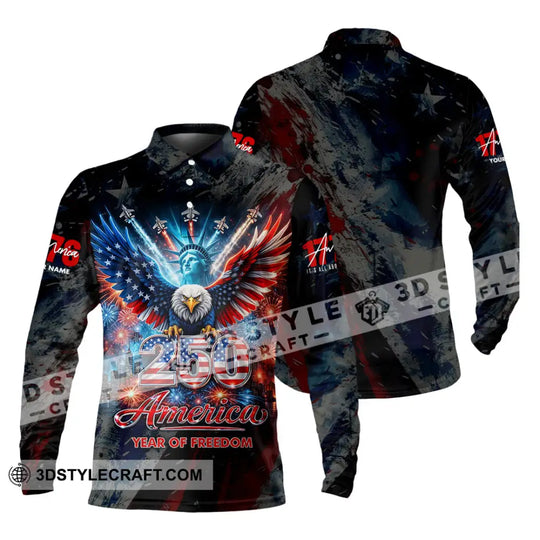 Unisex Shirt - Custom 250 Years America 3D Shirt style option 4