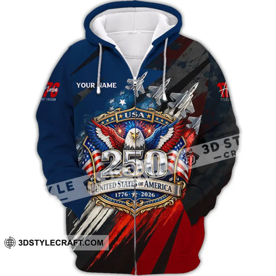 Unisex Shirt - Custom 250 Years Of United State Of America 3D Shirt style option 3