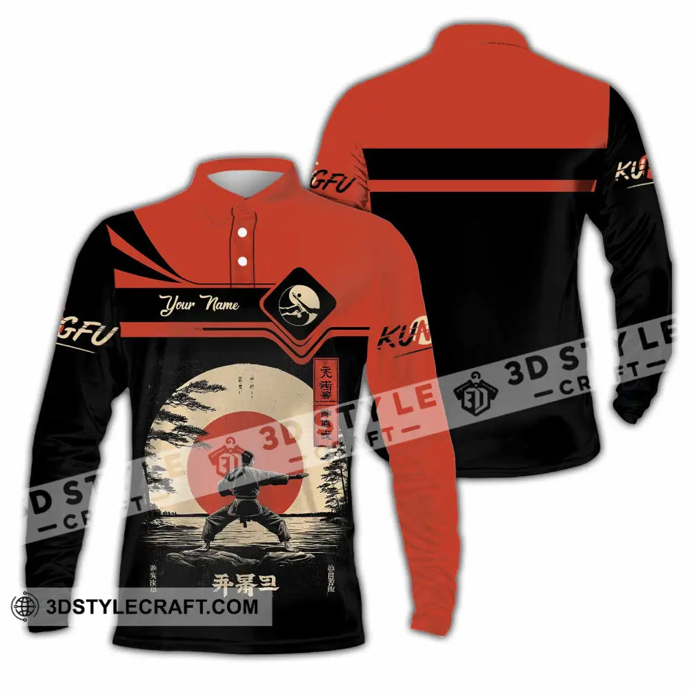 Unisex Shirt - Custom Aikido 3D Shirt Long Sleeve Polo / S T-shirt