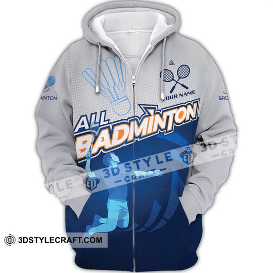 Unisex Shirt - Custom All Badminton 3D Shirt style option 3