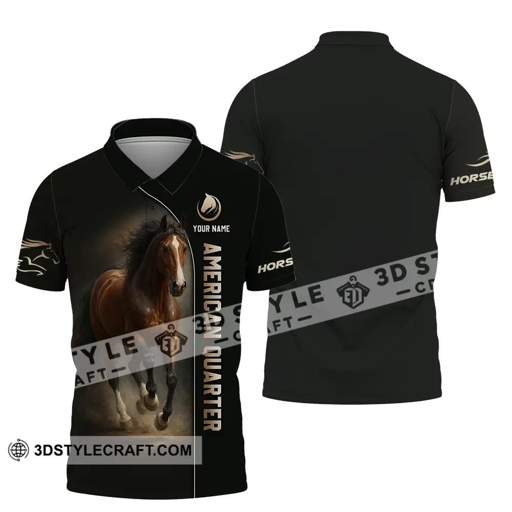 Unisex Shirt - Custom American Quarter Horse Shirt Polo Shirt / S T-shirt