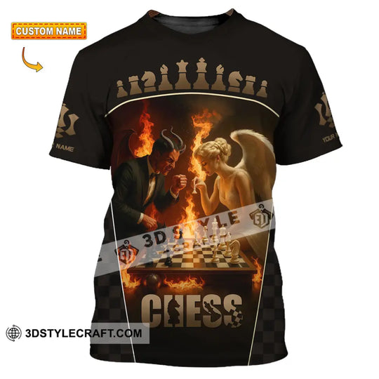 Unisex Shirt - Custom Angels & Demons Chess Shirt For Couple style option 1