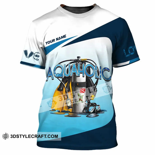 Unisex Shirt - Custom Aquaholic Scuba Diving Diver Shirt style option 4