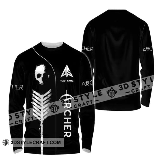Unisex Shirt - Custom Archery Skullcap, Archery Player Shirt style option 4