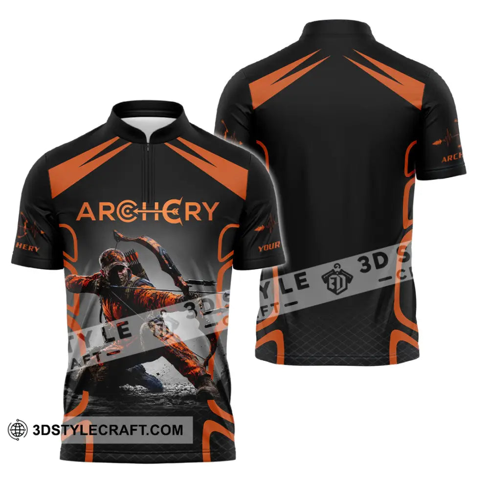 Unisex Shirt - Custom Archery Shirt - Zipper Polo Shirt / S - T-shirt