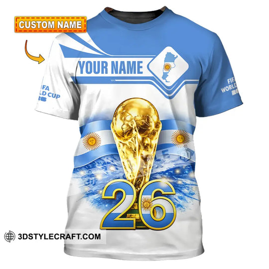 Unisex Shirt - Custom Argentina Fifa World Cup 2026 3D Shirt style option 1
