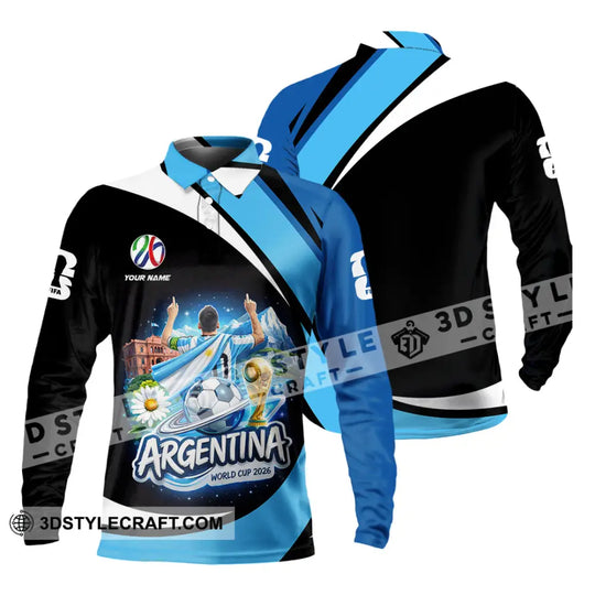 Unisex Shirt - Custom Argentina World Cup 2026 2026 3D Shirt style option 4