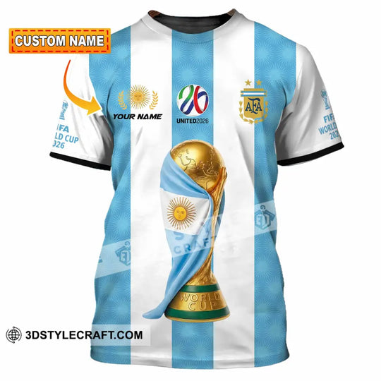 Unisex Shirt - Custom Argentina World Cup 2026 3D Shirt style option 1