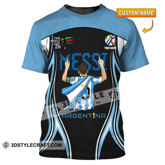 Unisex Shirt - Custom Argentina World Cup 2026 3D Shirt style option 1