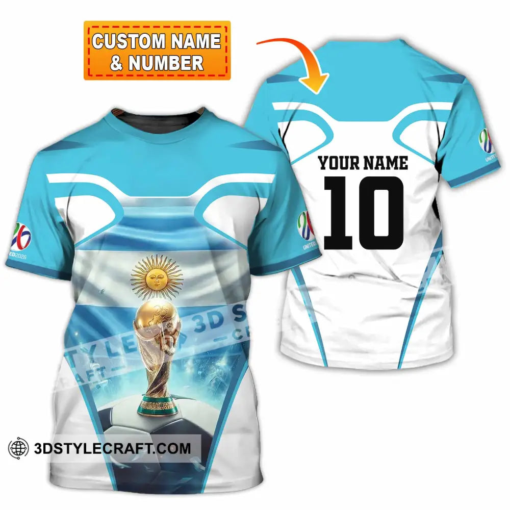 Unisex Shirt - Custom Argentina World Cup 2026 3D Shirt T-shirt