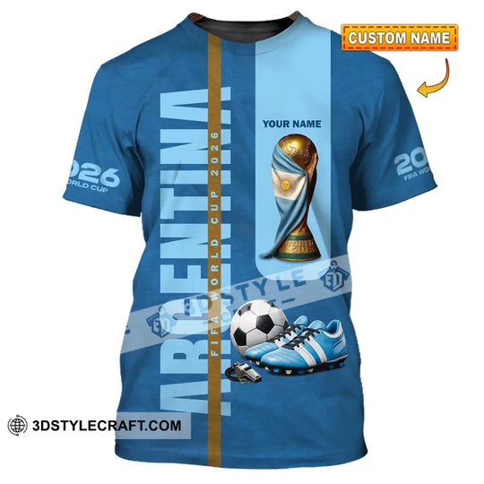 Unisex Shirt - Custom Argentina World Cup 2026 3D Shirt style option 1