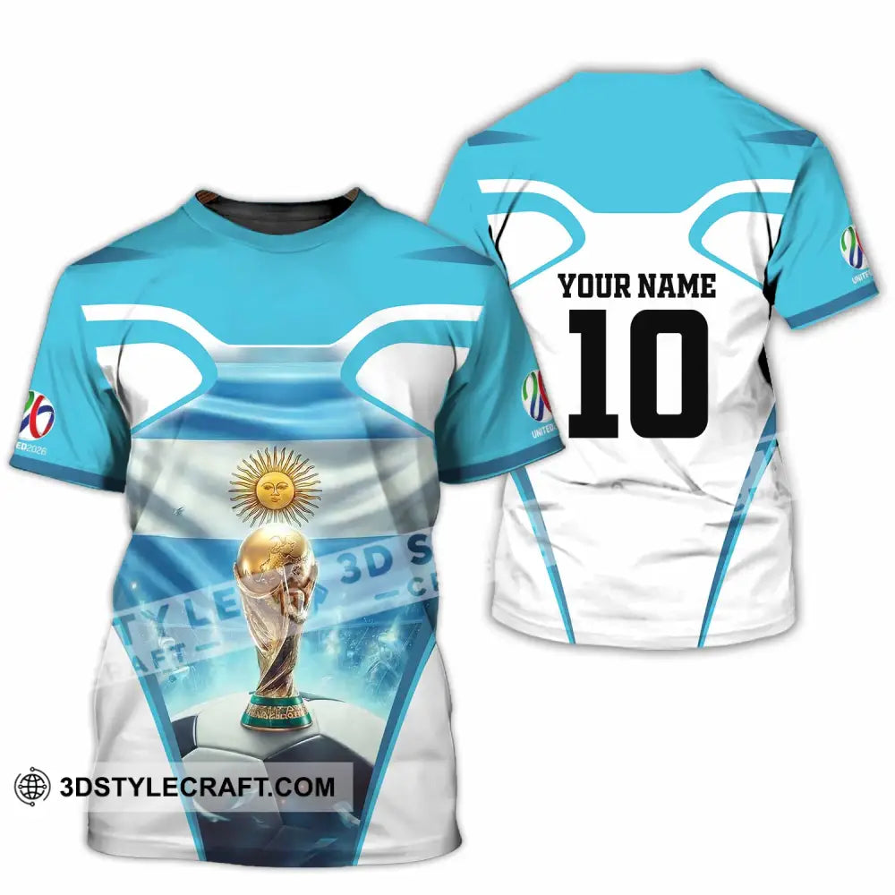 Unisex Shirt - Custom Argentina World Cup 2026 3D Shirt T-Shirt / S T-shirt