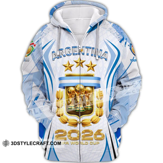 Unisex Shirt - Custom Argentina World Cup 2026 3D Shirt style option 3