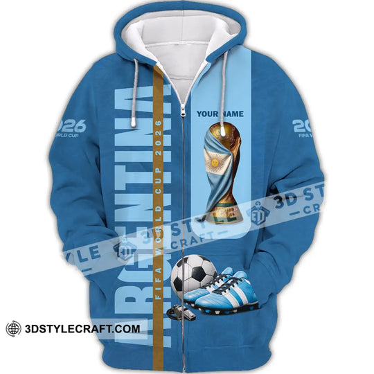 Unisex Shirt - Custom Argentina World Cup 2026 3D Shirt style option 3