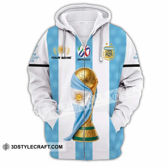 Unisex Shirt - Custom Argentina World Cup 2026 3D Shirt style option 4