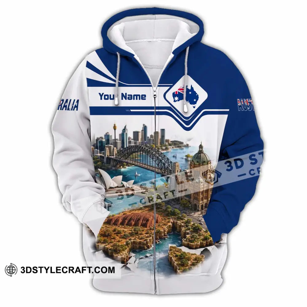 Unisex Shirt - Custom Australia Shirt - Zipper Hoodie / S - T-shirt