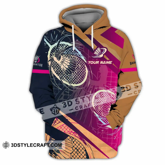 Unisex Shirt - Custom Badminton 3D Shirt style option 4