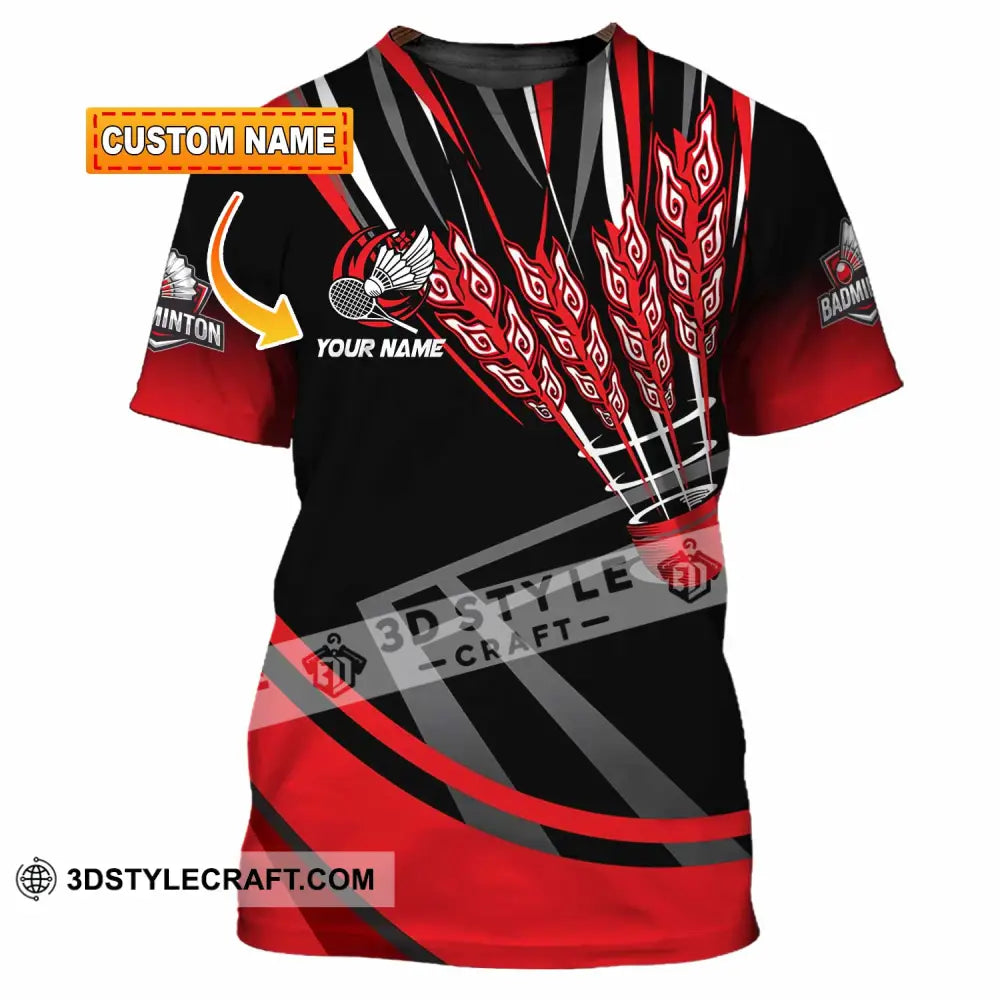Unisex Shirt - Custom Badminton 3D Shirt T-shirt