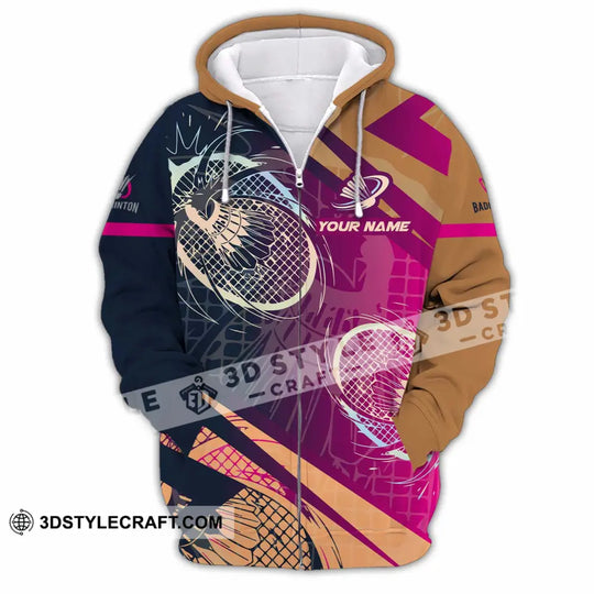 Unisex Shirt - Custom Badminton 3D Shirt style option 3