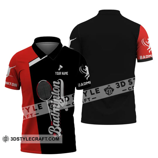 Unisex Shirt - Custom Badminton Name T-Shirt - Badminton Clothing style option 4