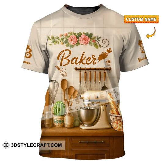Unisex Shirt - Custom Baker Love Baking Shirt style option 1