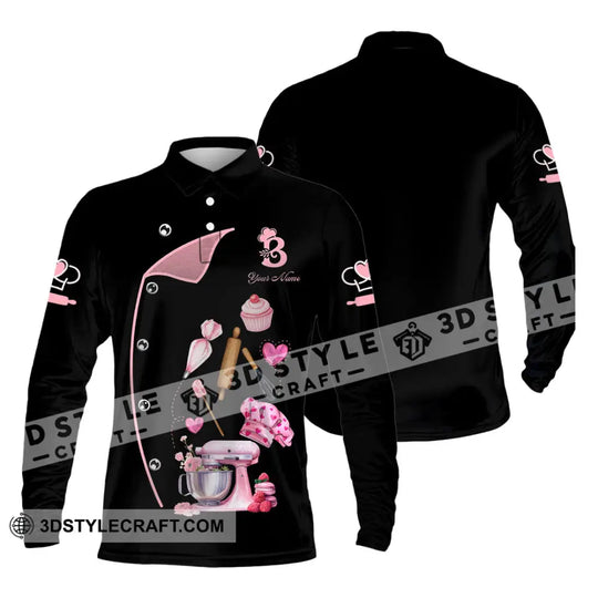 Unisex Shirt - Custom Bakery Black & Pink Cute Shirt style option 3