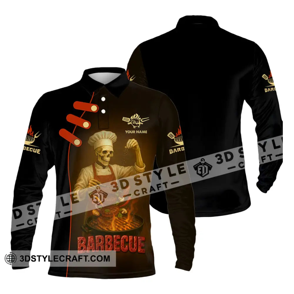 Unisex Shirt - Custom Barbecue Shirt Long Sleeve Polo / S T-shirt