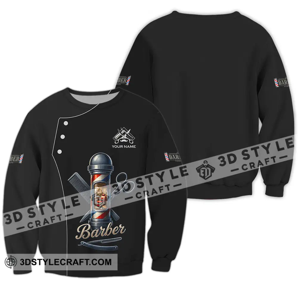 Unisex Shirt Custom Barber Shirt Long Sleeve / S T shirt