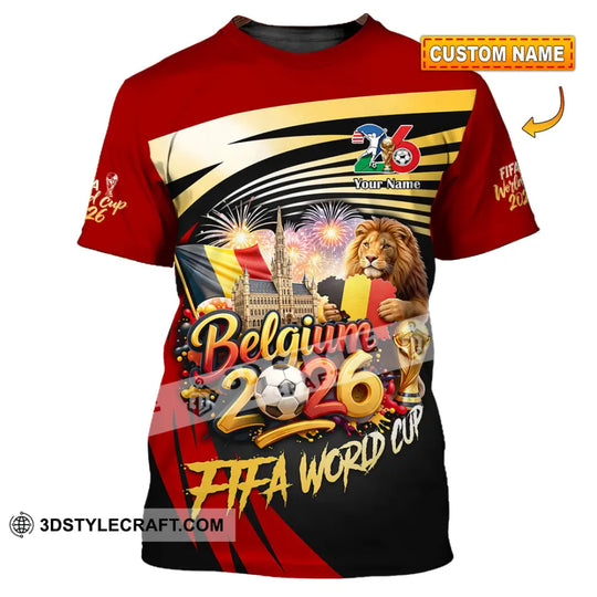 Unisex Shirt - Custom Belgium Fifa World Cup 2026 3D Shirt style option 1