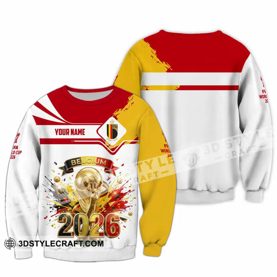 Unisex Shirt - Custom Belgium World Cup 2026 3D Shirt style option 3